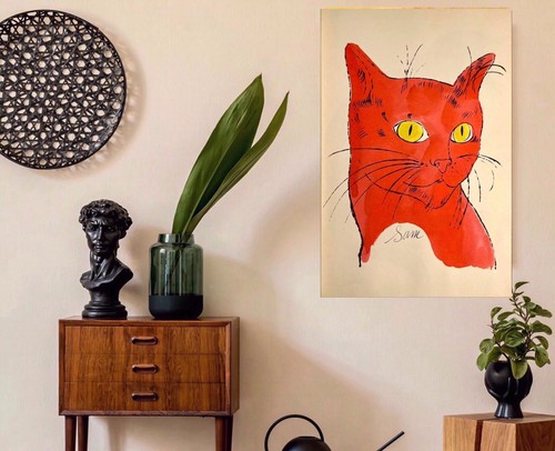 Andy Warhol Portrait of His Cat Sam Modern Art Poster Giclée New UV Print Rare - Picture 2 of 3