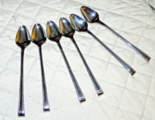 SET OF 6-ICED TEA ICED /ICED COFFEE STAINLESS SPOONS Free Shipping 