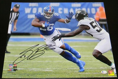 SAQUON BARKLEY AUTOGRAPHED SIGNED NEW YORK GIANTS 16x20 PHOTO BECKETT - Main Image