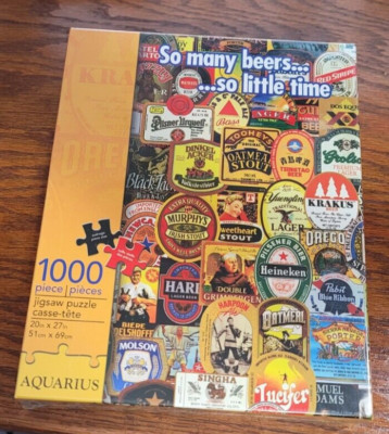Aquarius Puzzle 1000 So many beers... ...So little time    NEW SEALED