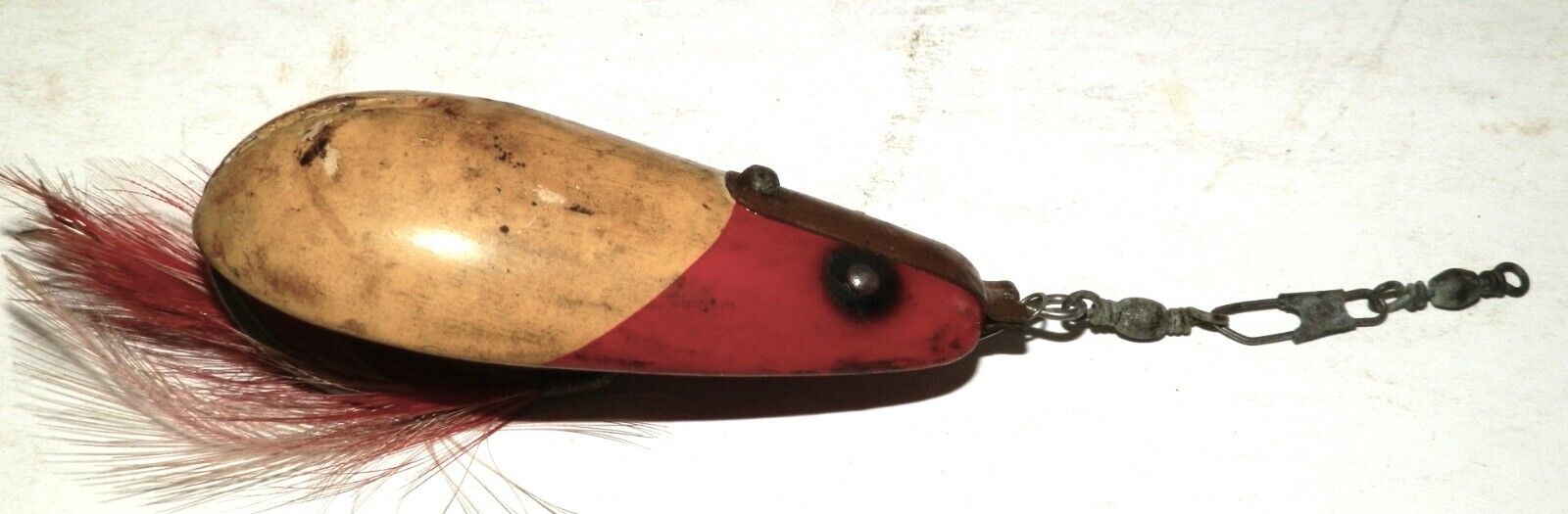 Vintage Sales results No. 1 Wooden Fishing Lure Lauby Weedless Trailer Award-winning store 2.5
