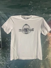 Sharks Happen Mens White Cotton Tshirt
