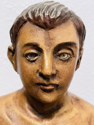 VINTAGE 10” SPANISH HAND CARVED WOOD SANTOS ANIMA SOLA “SOUL FROM PURGATORY” - Picture 3 of 9