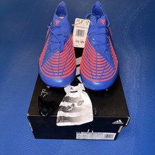 New Adidas Men's Size 11.5 Predator Edge.1 SG H02965 Blue Red Soccer Cleats