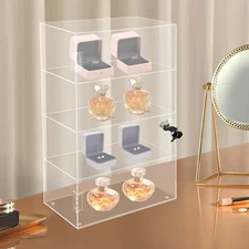 Acrylic Display Case with Lock Keys, 4-tier Showcase Display Cabinet for Home US