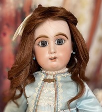 13” Human Hair Doll Wig Antique French German Doll Kestner Jumeau SFBJ DEP S&H