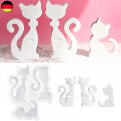 Silikonformen Gießformen Katze, Gibs Formen Silikon, 3D Silikonform Katze, 