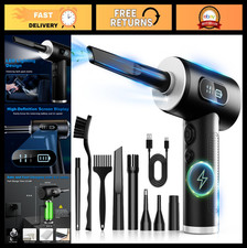 Adjustable 100000RPM Cordless Air Duster with LED Light - Rechargeable Electric