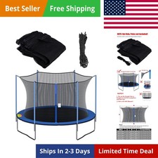 Trampoline Replacement Safety Net for 6 Straight Poles Round Frame Trampoline...