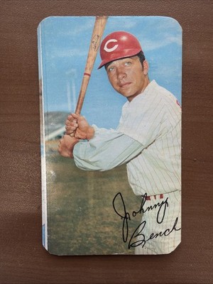 1970 Topps Baseball Super No 8 Johnny Bench Cincinnati Reds (D3)