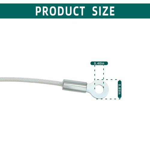 2 Pack For Polaris Ranger Tailgate Cable Kits Replaces 7081445 & 7081215 UTV USA - Foto 2 di 11
