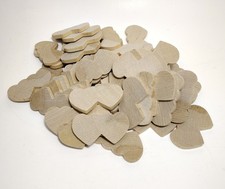 50 Unfinished Wood Double Hearts 1-1/2" x 2-3/4" x 3/8"THK Valentines Craft Art
