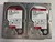 Lot of 2 WD Red Pro 6TB NAS Hard Drives 7200 RPM 256MB Cache WD6003FFBX 3.5" SAT
