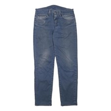 LEVI'S Jeans Uomo Blue Slim Straight Denim Medio W30 L30 Tasca Zip