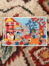 Torchon ORTF " le manège enchanté " 1965 - Pollux État Neuf Jamais Utilisé.