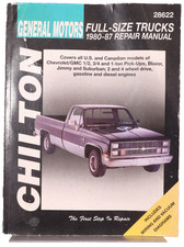 C10 C20 C30 Repair Manual 1987 1986 1985 1984 1983 1982 1981 1980 K10 K20 K30