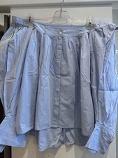 Van Laack Bluse Offshoulder Hellblau Gr. 40 100% Baumwolle Top Zustand