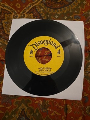Mary Poppins Chim Chim Cheree / Let's Go Fly a Kite, 45 rpm 7'', Disney, VG+
