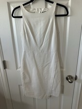 Banana Republic Women's Lined Sleeveless White Pencil Dress Size 0