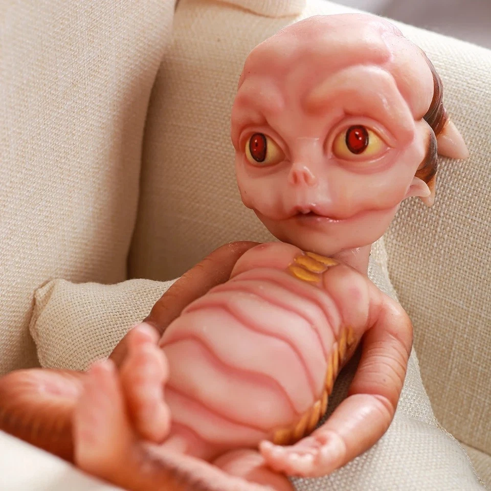 35cm Reborn Baby Doll Full Body Soft Silicone Heterotypic Dolls Boy Ugly Alien - Image 2 of 4