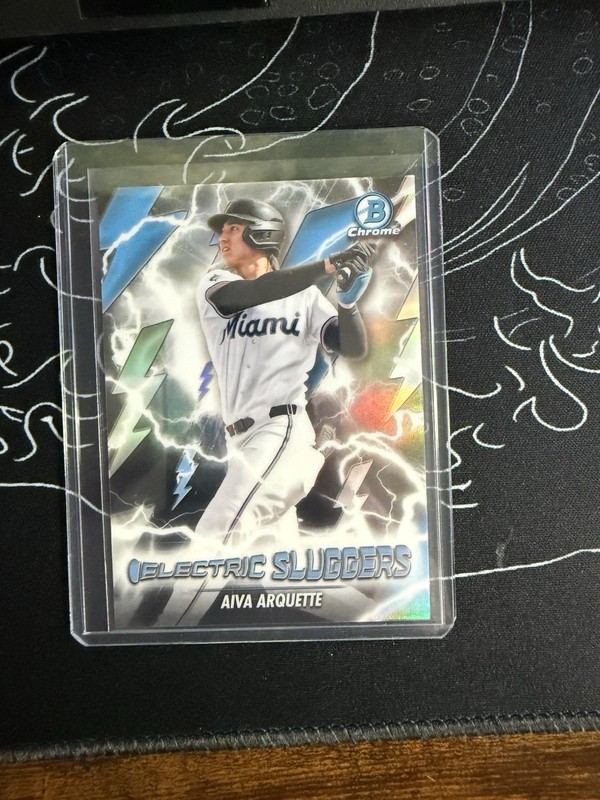 Aiva Arquette Electric Sluggers Chrome Rookie RC 2026 Bowman Card #ES-21 Marlins