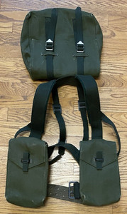 Vintage Swedish 304 Webbing System Harness Field Belt Pack Utility Gear Green
