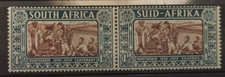 Timbres Afrique du Sud  1938 SA 77 Y&T 94 et 98 se tenant.