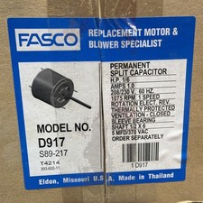 EM-3727 Air Conditioner Condenser Fan Motor 1/6 HP 230V 1075 RPM Fasco D917 Af2