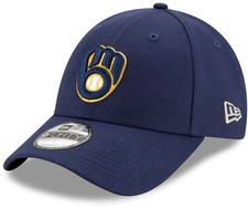New Era Milwaukee Brewers Youth 9Forty Navy Strapback