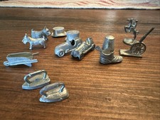 1961 Monopoly Metal Game Pieces Lot of 13 Original Vintage Replacement