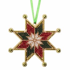 DIY Wooden Bead Embroidery Kit Christmas Ornament   Christmas Night craft