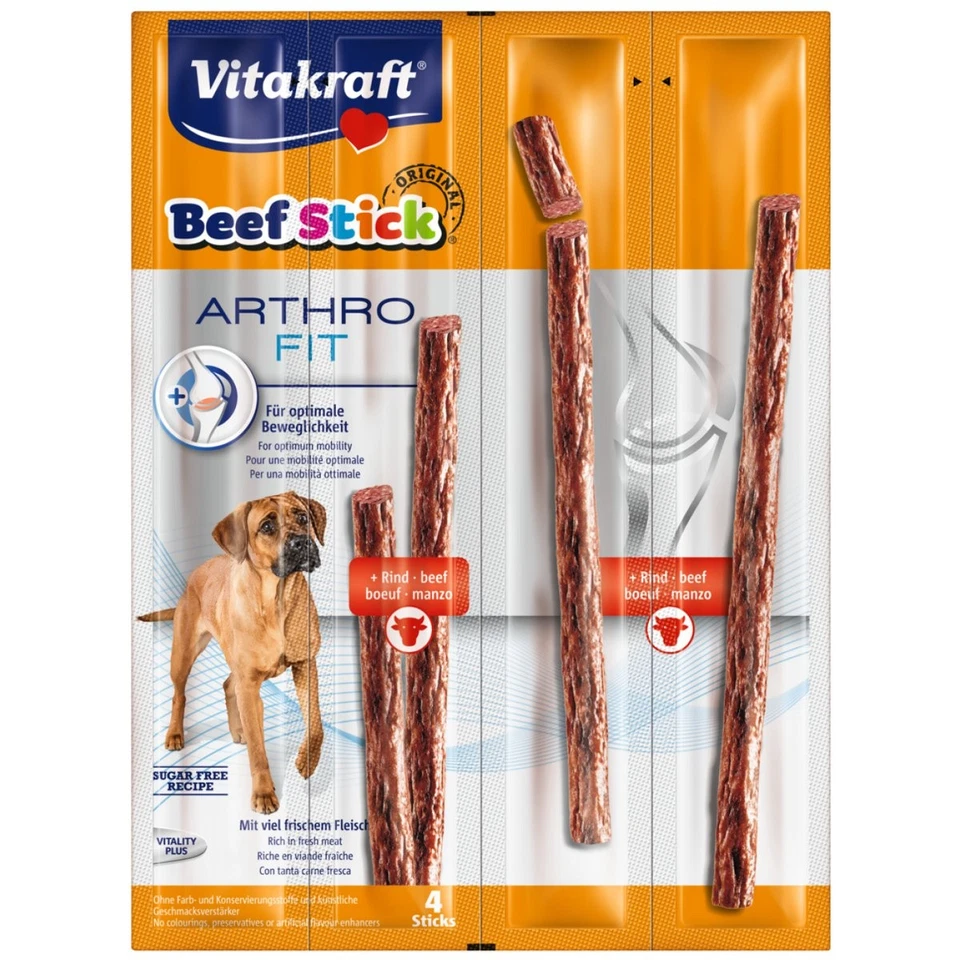 Vitakraft Beef Stick Arthro-Fit - 40 x 12g Hundeleckerli Allergie Hund Leckerli