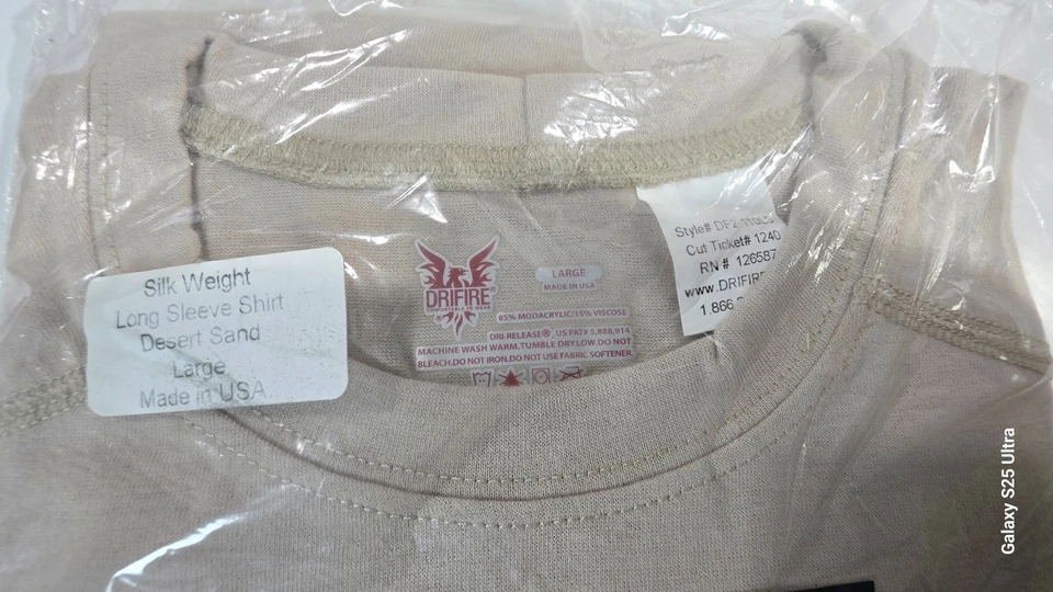 Camisa Drifire Silkweight Manga Larga Desierto Arena Resistente al Llama Para Hombres Talla L Foto 3 de 4