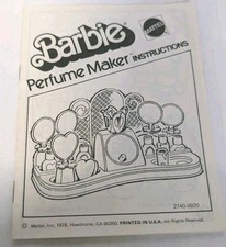 Vintage 1978 Barbie Perfume Maker Instruction Booklet Mattel 2442 Manual Org
