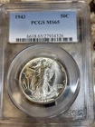 1943 P Half Dollars Liberty Walking PCGS MS-65