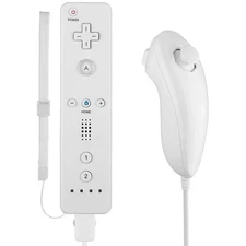 Remote Wiimote Nunchuck Controller Set Combo for Nintendo Wii/Wii U Game Console