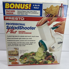 PRESTO Professional Salad Shooter PLUS Electric Slicer Shredder NEW IN BOX 02972