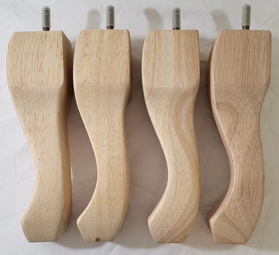 Твердое дерево мебель ноги королевы Анны ножки - набор из 4 - совершенно новый - Изображение 3 из 4