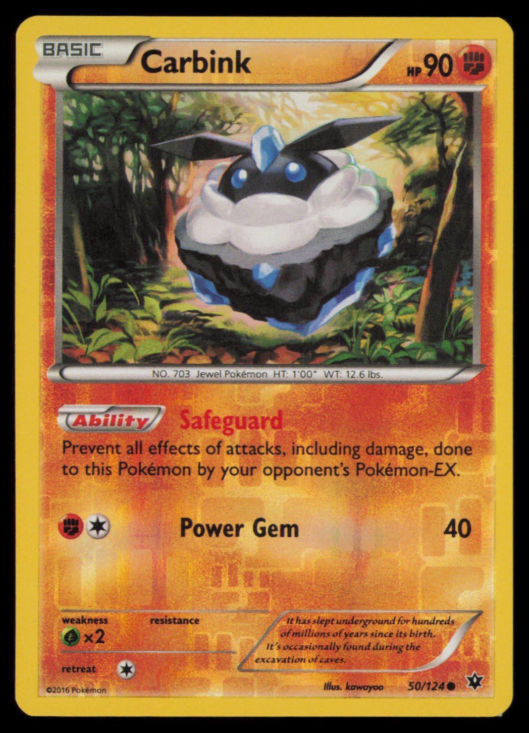 Carbink 50/124 Common Fates Collide Pokemon Reverse Holo Near Mint
