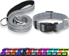 Reflective Dog Collar with Safety Locking Buckle, Adjustable Soft Breathable Nyl