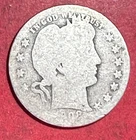 1908O US Barber SILVER Quarter "New Orleans" Mint! Old US Coin!