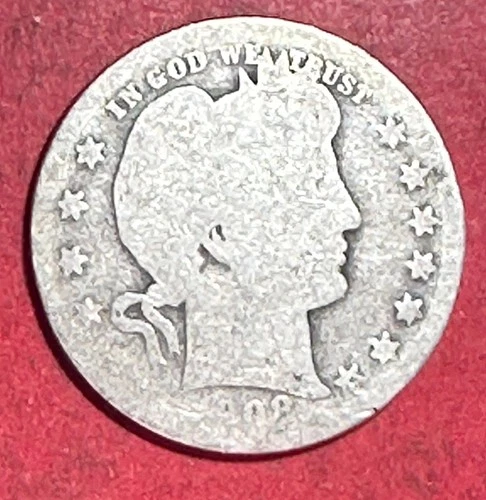 1908O US Barber SILVER Quarter "New Orleans" Mint! Old US Coin!