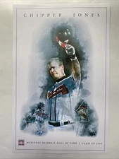 CHIPPER JONES Atlanta Braves Baseball 2018 MLB HOF A List Exclusive Poster Print