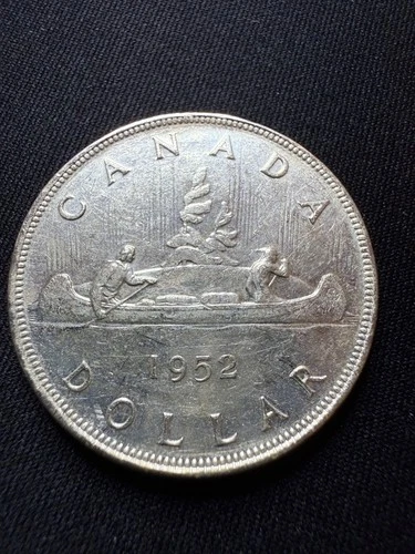 1952 Canadian Silver Dollar $1 Coin