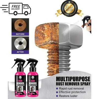All-Purpose Rust Remover Spray 120ML Fast-Acting Iron Oxidation Eliminator
