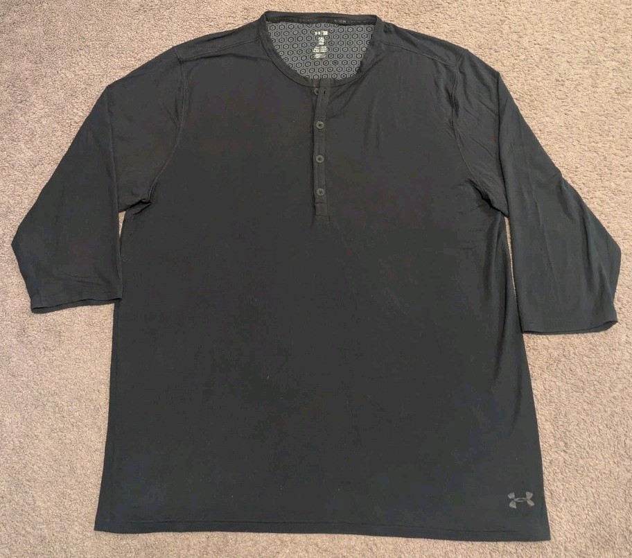 Under Armour Tom Brady TB12 Athlete Recovery Sleepwear Black Shirt Men's 2XL thumbnail 2