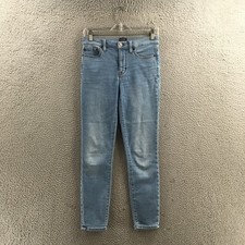 J.Crew High Rise Skinny Jeans Womens 26 actual 28x25.5 Blue Denim Cotton Blend