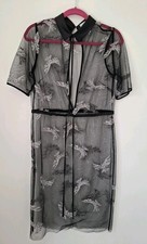 Lace Embroidered Dress Size 10 UK Mint Condition 