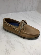 Sperry Top Sider Men’s Leather Shoes, Size 9.5, Color Tan, Excellent Condition 