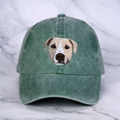 Custom Embroidered Dog Hat | Personalized Portrait Dog & Cat Cap